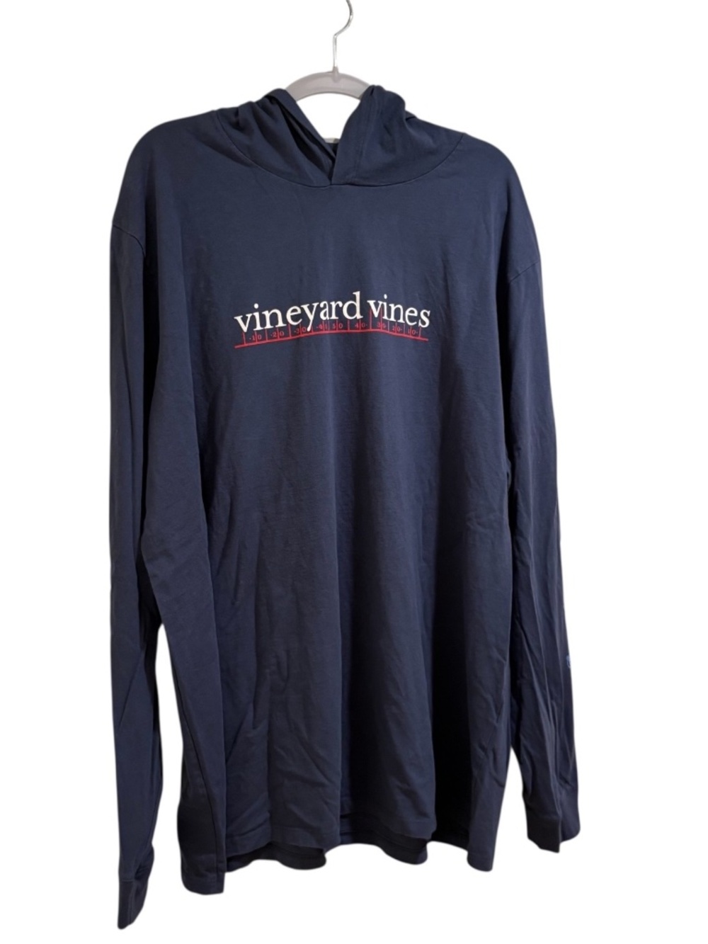 Vineyard Vines 2XL Pima Cotton Hooded Long Sleeve Shirt Football Graphic Tee